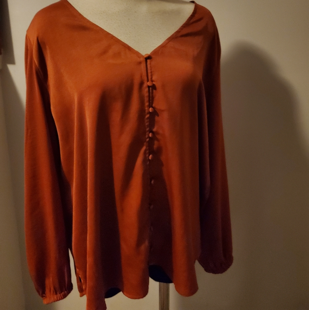 Ava and Viv burnt orange copper tunic 1X